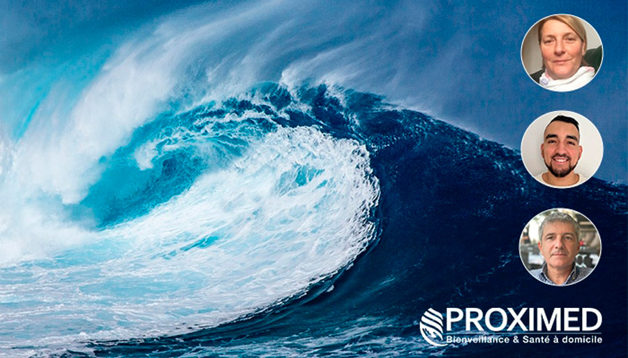 PROXIMED Gironde surfe une belle vague